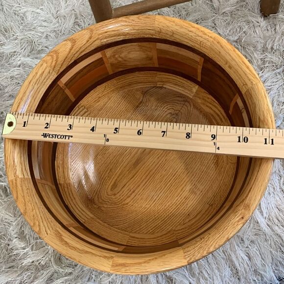 Unique Handcrafted Segmented Wooden Bowl Hand Turned - Picture 14 of 17